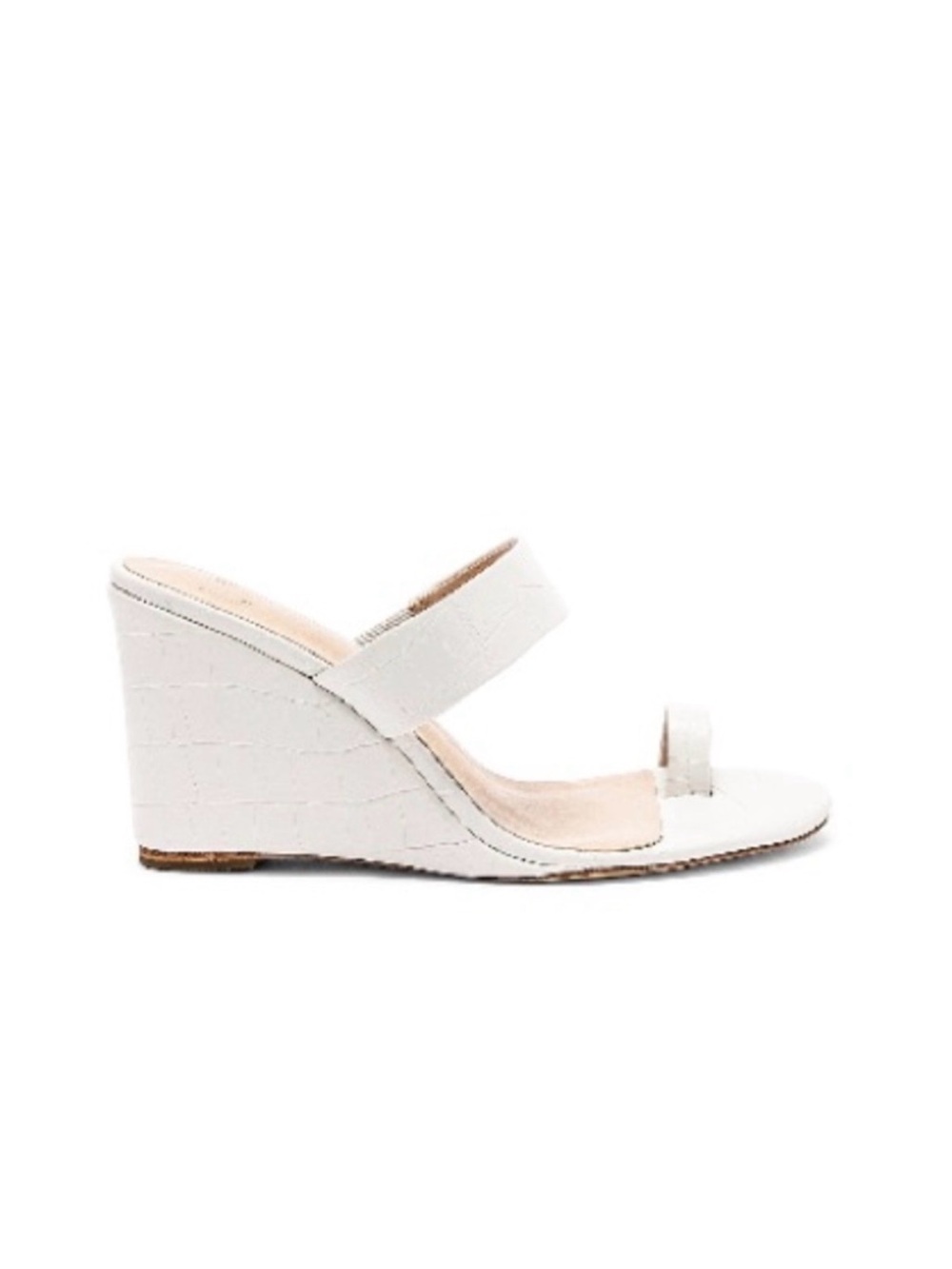 LPA White Wedge Slide Sandals - Minimal Two-Strap Women’s Wedges